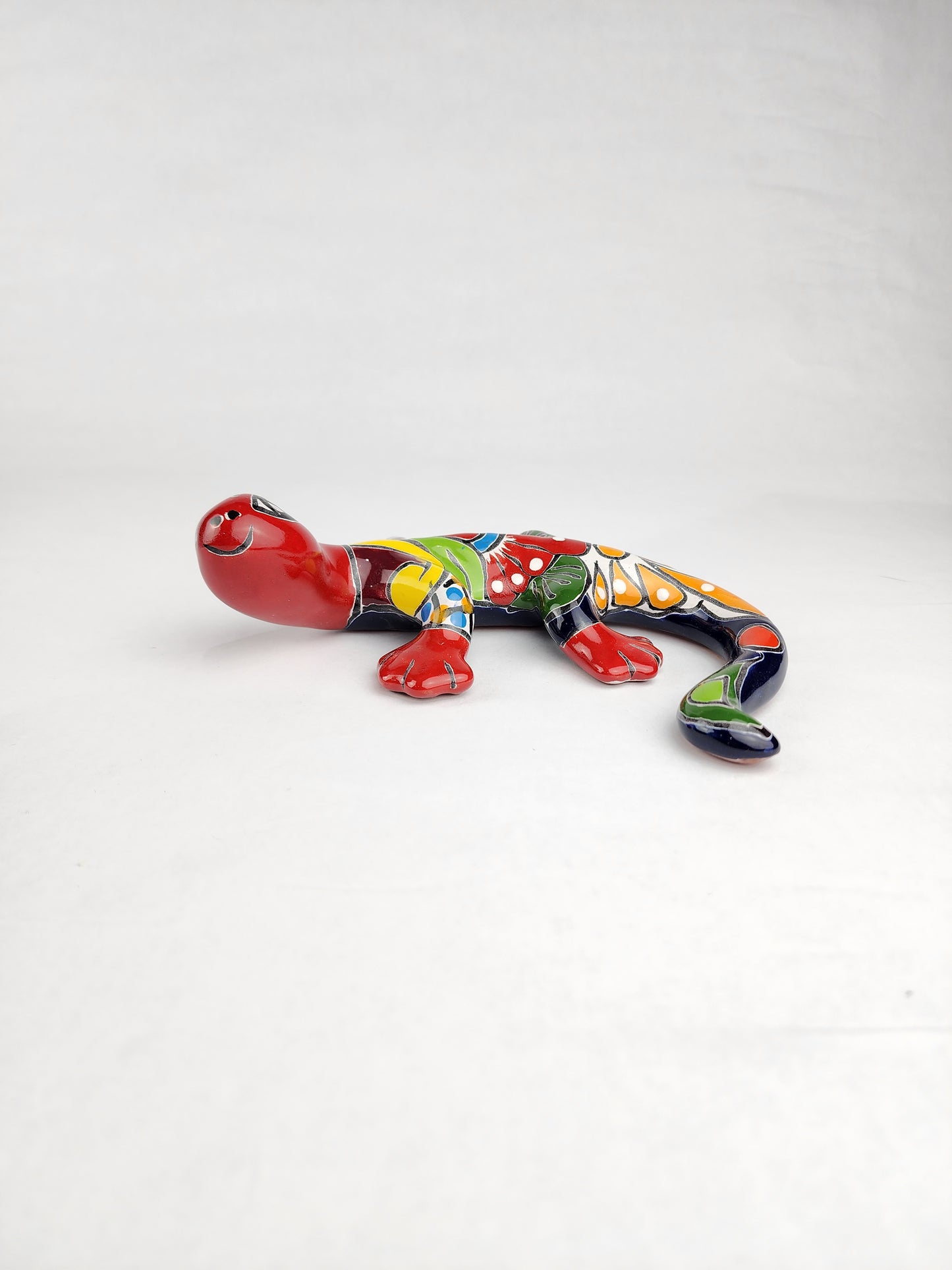 Colorful Talavera Gecko Lizard – Handcrafted Mexican Wall Art