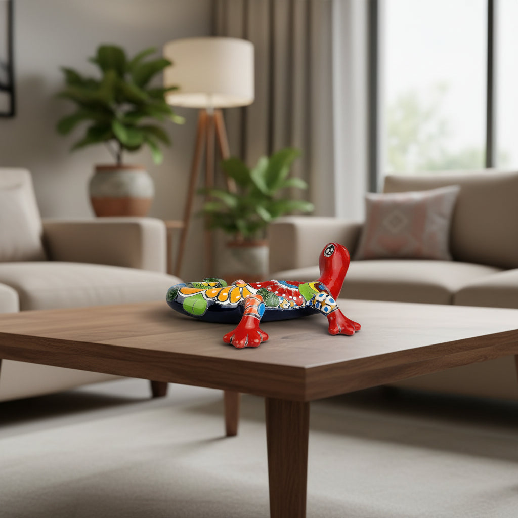 Colorful ceramic gecko