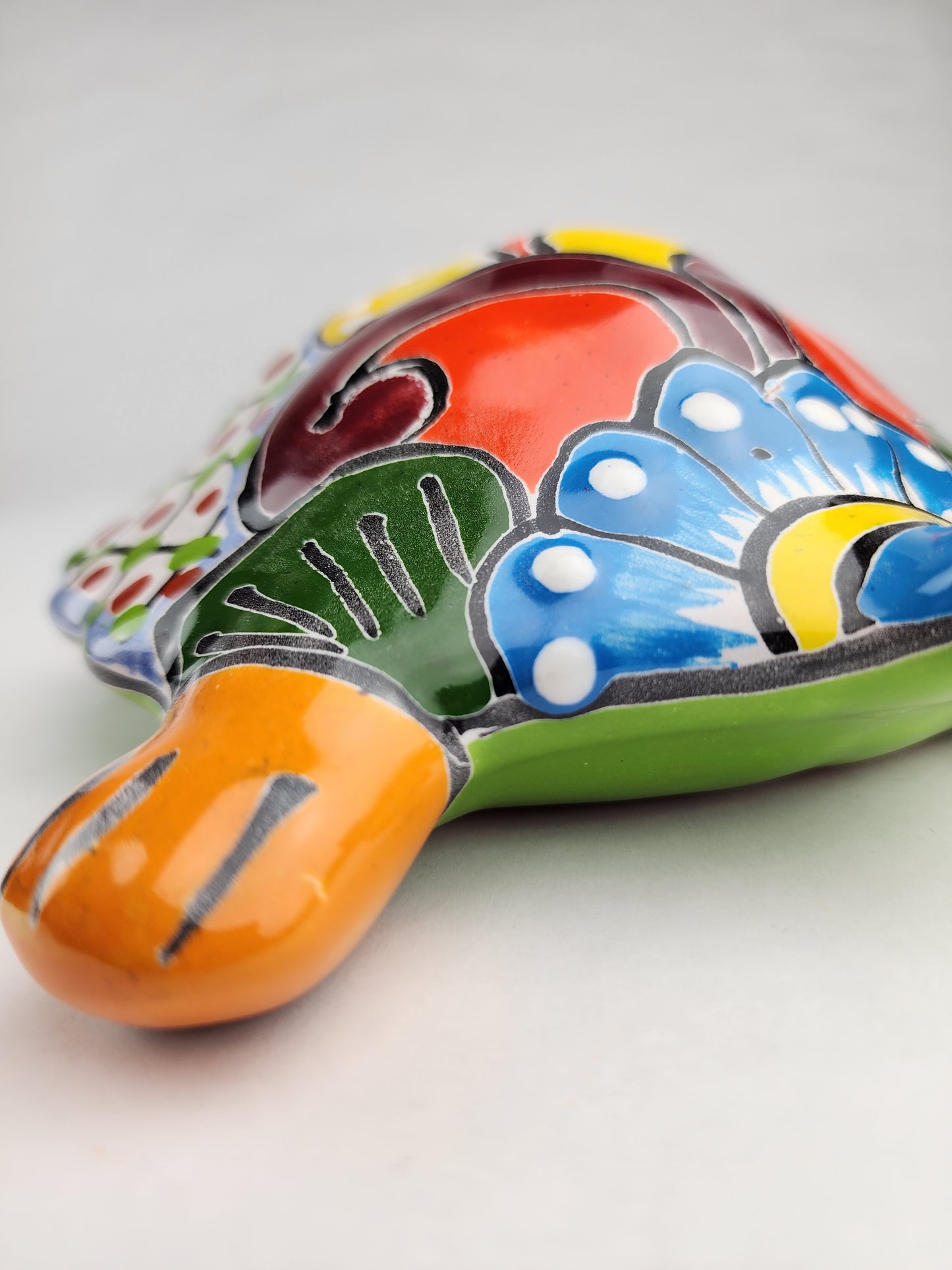 Handcrafted Talavera Turtle – Colorful Mexican Ceramic Accent