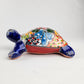 Blue Talavera Ceramic Turtle – Hand-Painted Mexican Folk Art