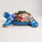 Aqua Blue Talavera Turtle – Hand-Painted Ceramic Garden Decor