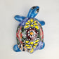 Sky Blue Talavera-Style Turtle & Salamander – Handcrafted Mexican Folk Art