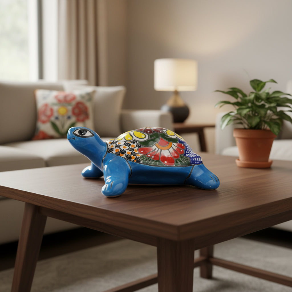 Colorful turtle figurine