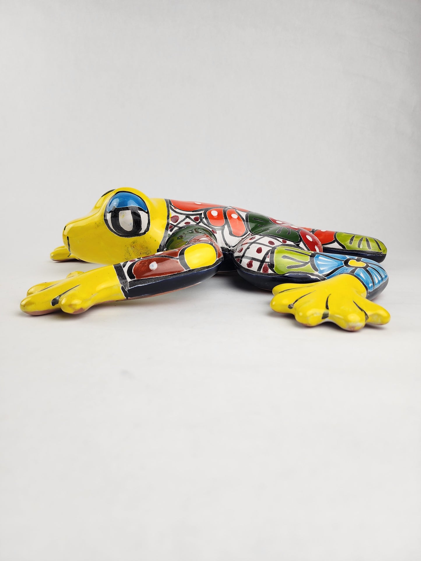Large Yellow Talavera Frog – Mexican Folk Art Accent