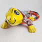 Large Talavera Ceramic Iguana – Yellow Wall Reptile Art
