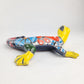 Yellow Talavera-Style Gecko & Fish – Mexican Folk Art Bundle