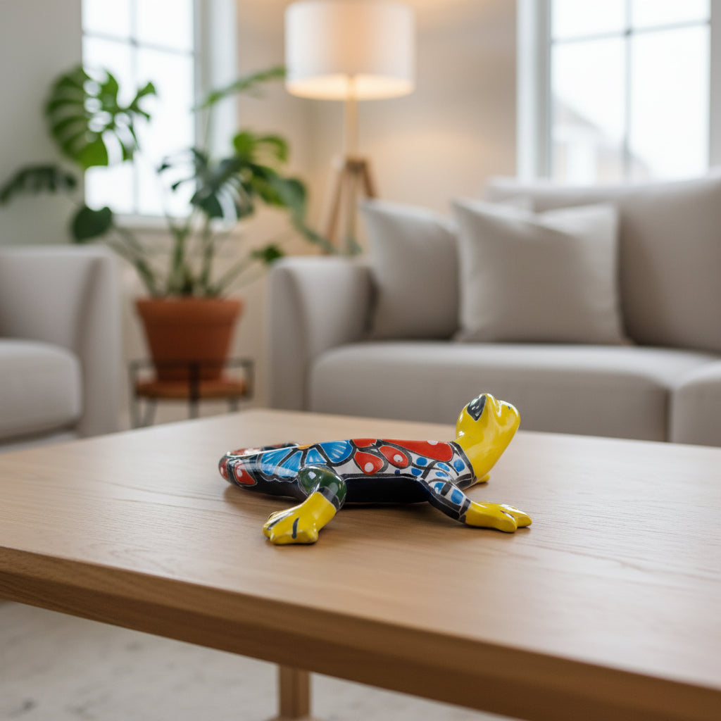 Colorful ceramic gecko