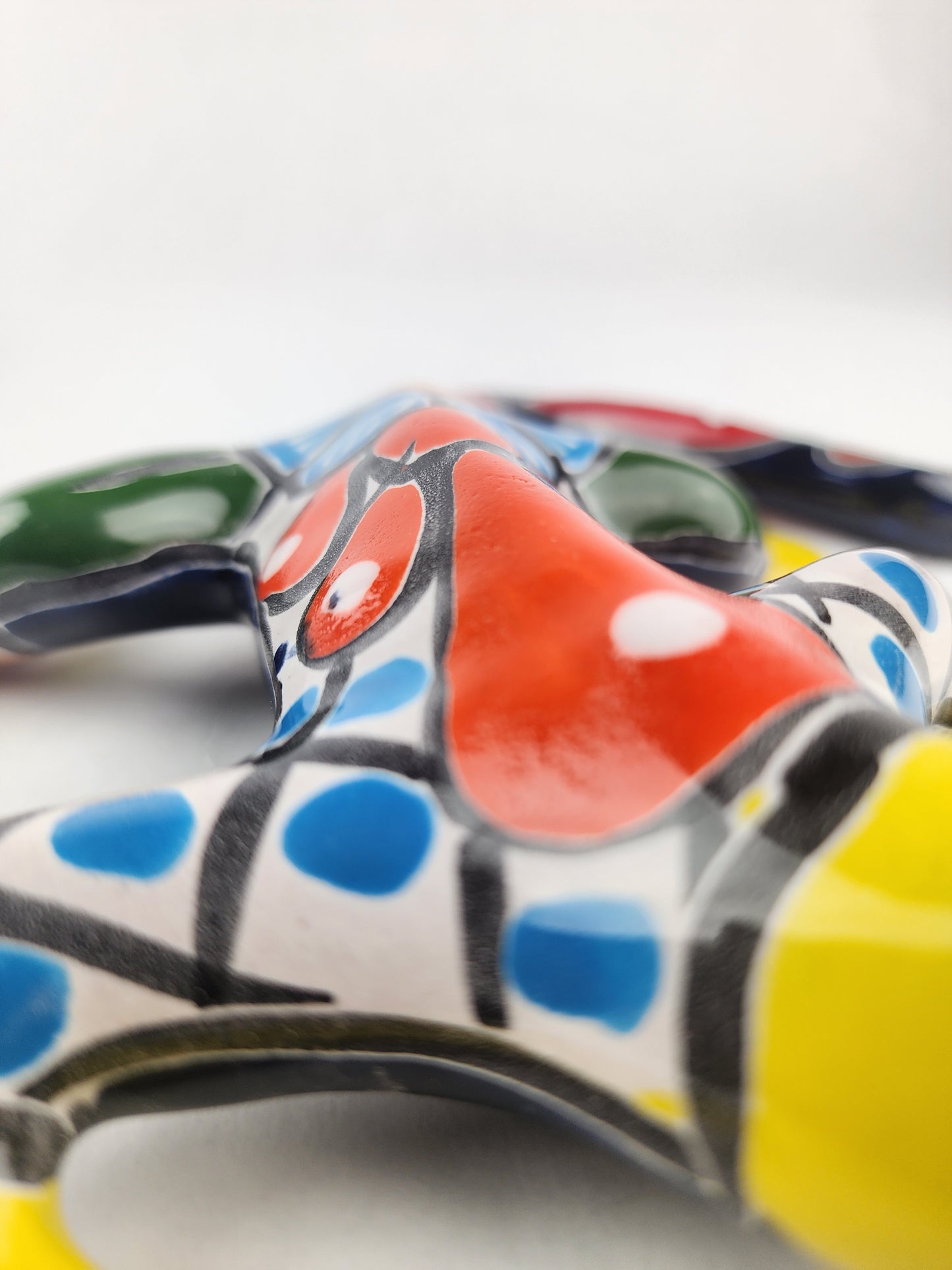 Yellow Talavera-Style Gecko & Fish – Mexican Folk Art Bundle