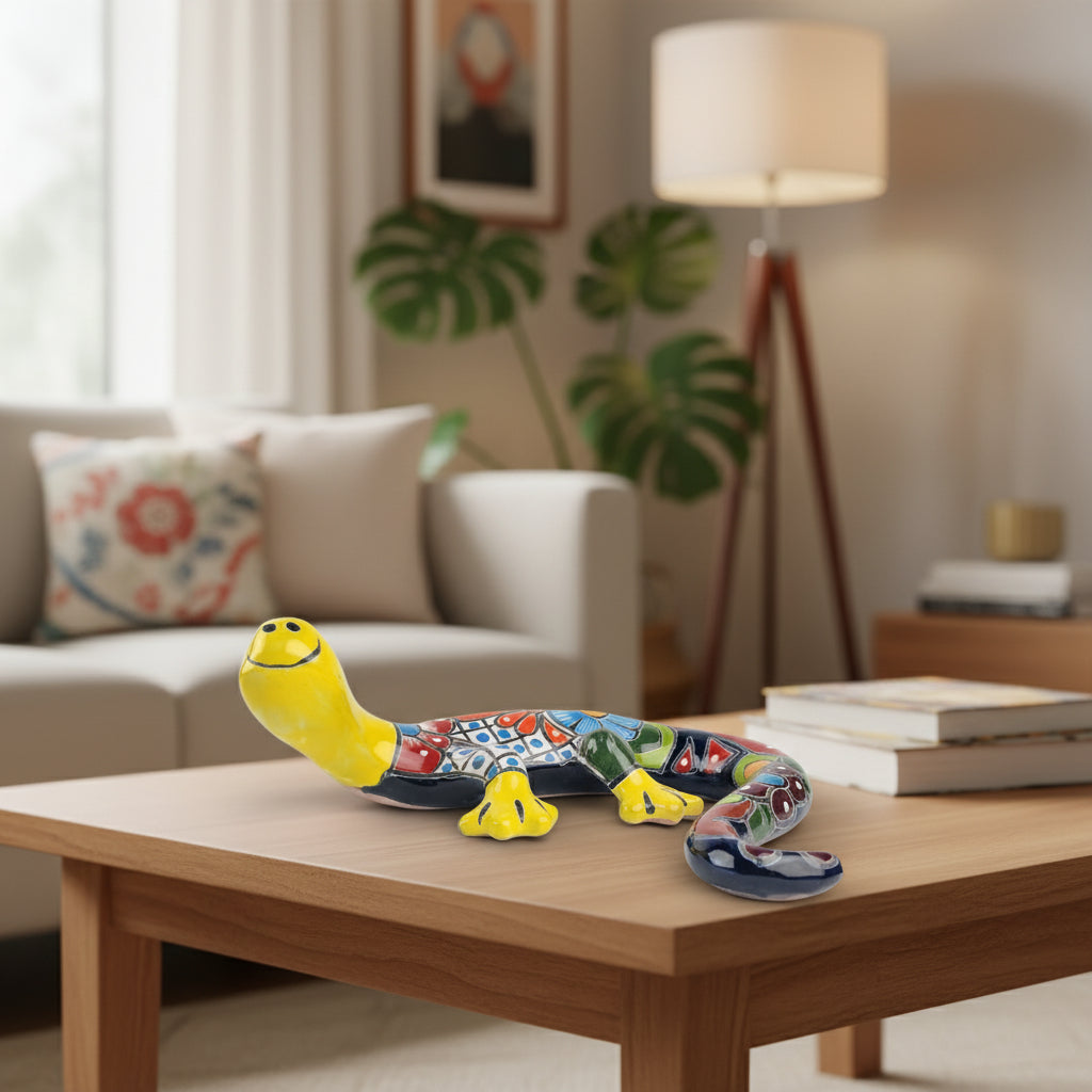 Colorful ceramic gecko