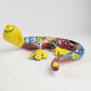 Hand-Painted Yellow Talavera Gecko Wall Decor – Mexican Ceramic Lizard