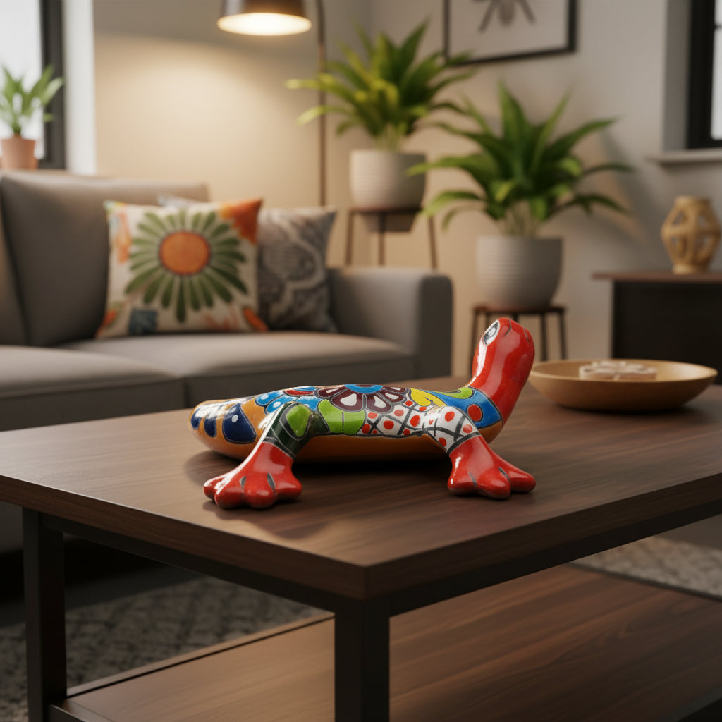 Ceramic gecko wall art