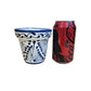 Small Blue & White Mexican Ceramic Planter