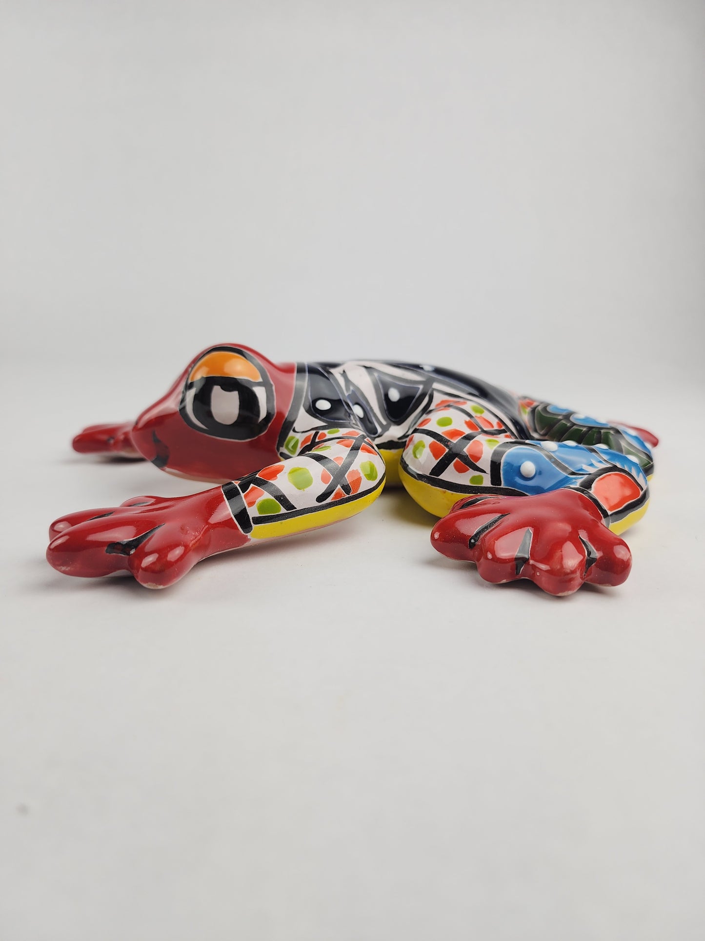 Red Talavera Frog Figurine – Hand-Painted Mexican Ceramic Gift