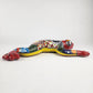 Red & Yellow Talavera Ceramic Frog – Handcrafted Mexican Garden Decor