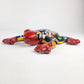 Red & Yellow Talavera Ceramic Frog – Handcrafted Mexican Garden Decor