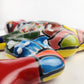 Red & Yellow Talavera Ceramic Frog – Handcrafted Mexican Garden Decor