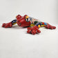 Red & Yellow Mexican Ceramic Frog – Talavera Folk Art Figurine