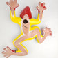Red & Yellow Mexican Ceramic Frog – Talavera Folk Art Figurine