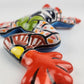 Mexican Folk Art Red Frog – Ceramic Talavera Animal Figurine