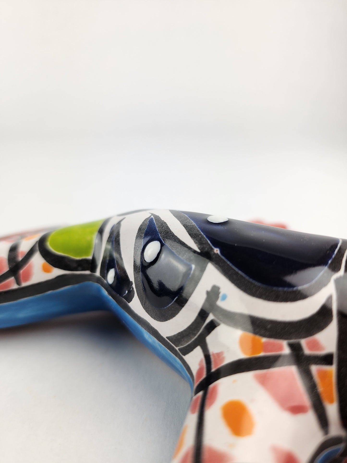 Mexican Folk Art Red Frog – Ceramic Talavera Animal Figurine