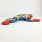 Orange Talavera Ceramic Frog – Handcrafted Mexican Garden Figurine