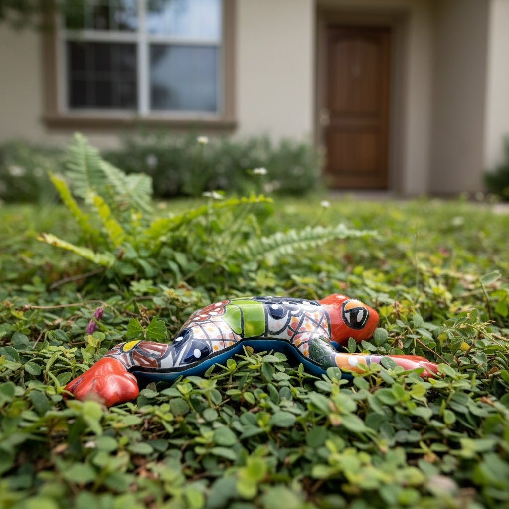 Decorative ceramic frog