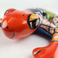 Orange Talavera Ceramic Frog – Handcrafted Mexican Garden Figurine