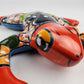 Orange Talavera Ceramic Frog – Handcrafted Mexican Garden Figurine