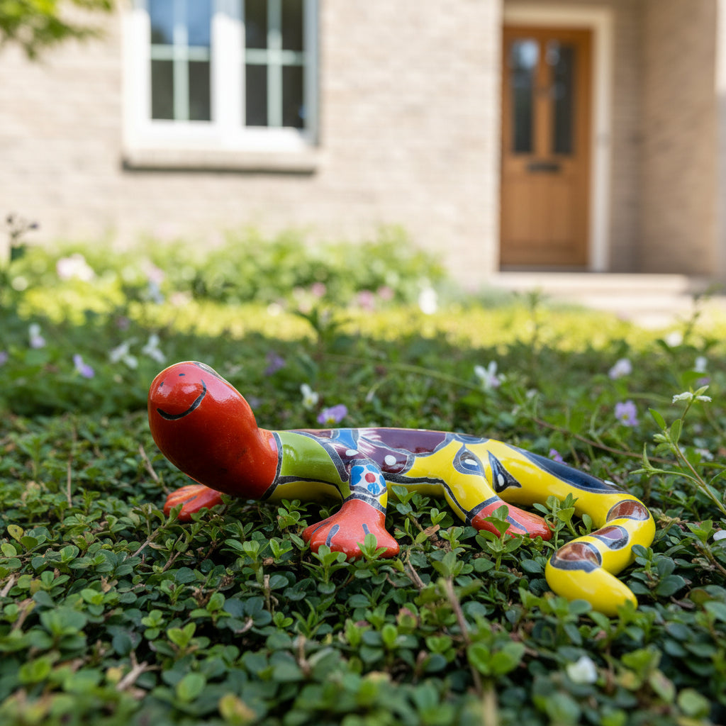 Colorful ceramic gecko