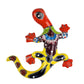Colorful ceramic lizard wall art on a white background