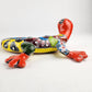 Hand-Painted Talavera Lizard – Red & Yellow Wall Décor