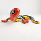 Hand-Painted Talavera Lizard – Red & Yellow Wall Décor