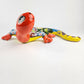 Red & Yellow Talavera Wall Gecko – Mexican Folk Art Lizard