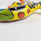 Red & Yellow Talavera Wall Gecko – Mexican Folk Art Lizard