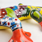 Red & Yellow Talavera Wall Gecko – Mexican Folk Art Lizard