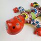 Red & Yellow Talavera Wall Gecko – Mexican Folk Art Lizard