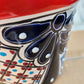 Small Hand-Painted Talavera Pot – Red Rim Colorful Ceramic Planter