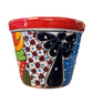 Red-Rim Talavera Planter – Colorful Hand-Painted Ceramic Pot