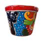 Red-Rim Talavera Planter – Colorful Hand-Painted Ceramic Pot