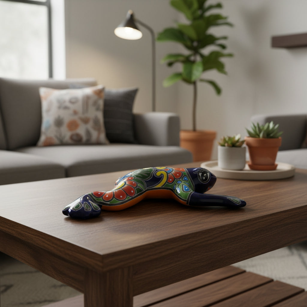 Decorative ceramic frog