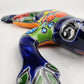 Mexican Talavera Frog – Blue Ceramic Figurine
