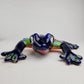 Handcrafted Talavera Frog – Blue Folk Art Figurine