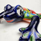 Handcrafted Talavera Frog – Blue Folk Art Figurine
