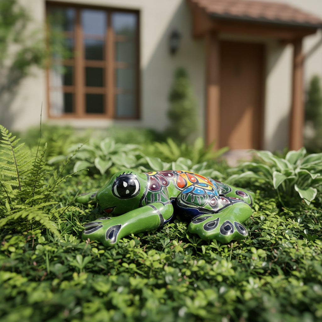 Decorative ceramic frog