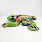 Green Talavera Frog – Hand-Painted Garden Ceramic Figurine