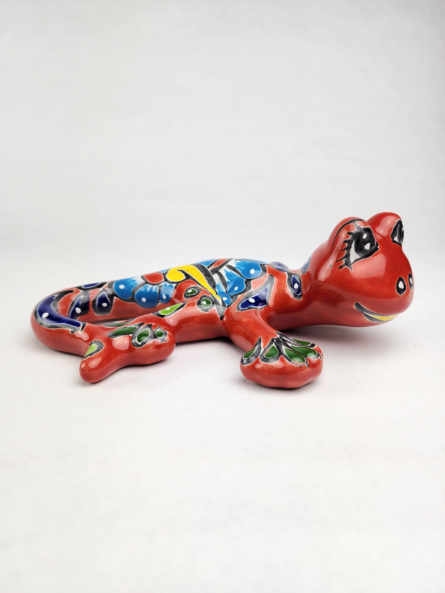 Handcrafted Red Talavera Salamander Wall Art Decor