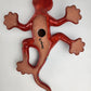 Vibrant Red Talavera Salamander – Mexican Garden Decor