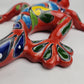 Vibrant Red Talavera Salamander – Mexican Garden Decor