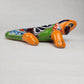 Orange Talavera Iguana – Handcrafted Mexican Folk Art