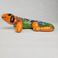 Orange Talavera Iguana – Handcrafted Mexican Folk Art
